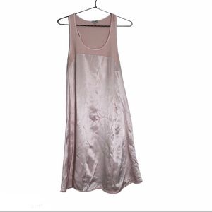 PJ Harlow baby pink long satin blend nightie large